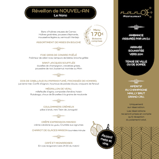 Menu de Réveillon de Nouvel An